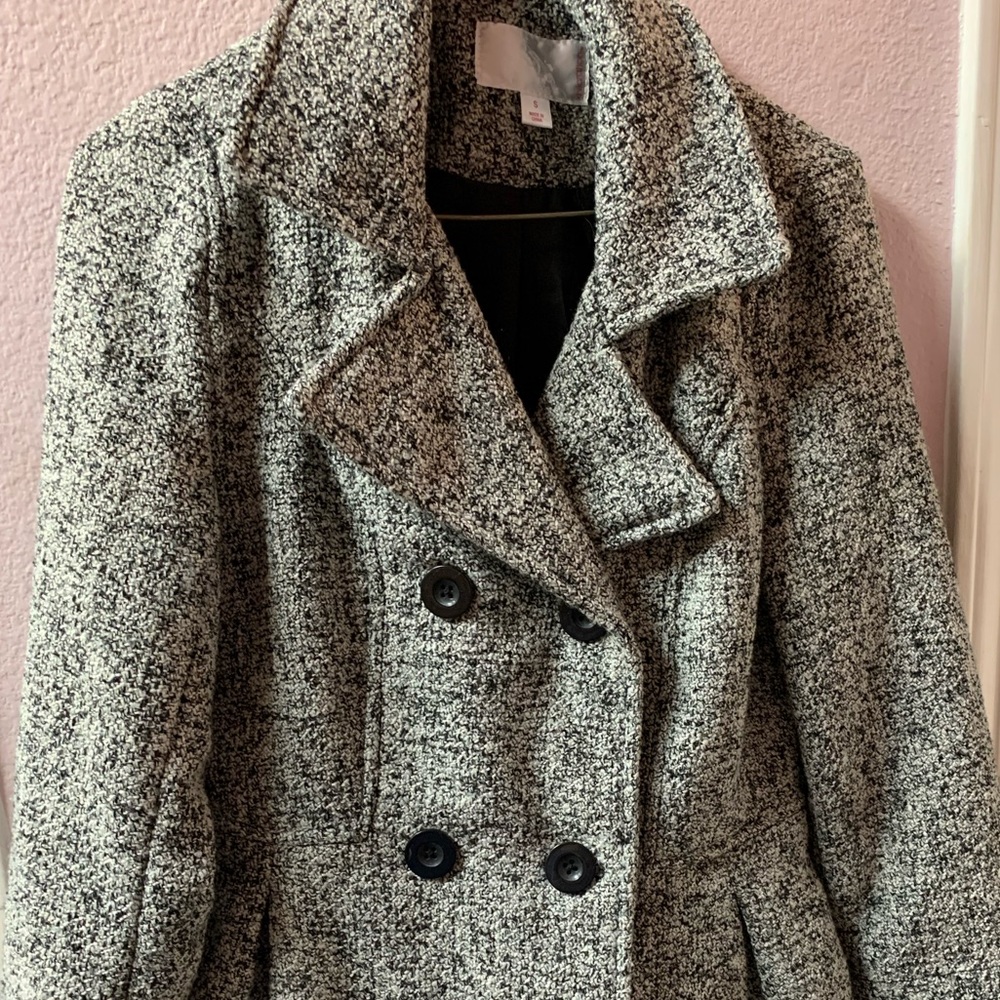 Gray peacoat